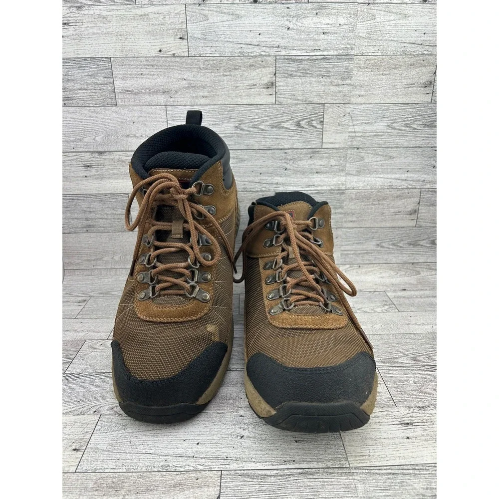 Orthofeet 489 Mens‎ Hiking Boots Brown Black Leather Wide 2E Size 11